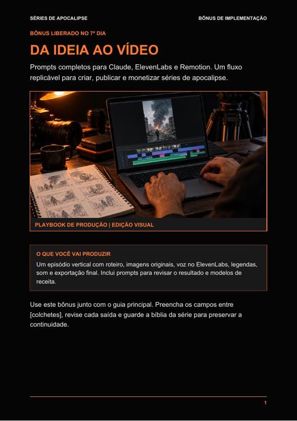 Capa do bônus Da ideia ao vídeo