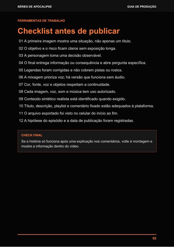Checklist antes de publicar