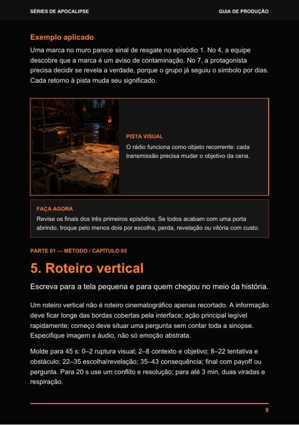 Capítulo 5, roteiro vertical